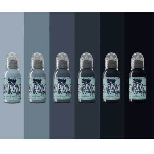 A.D. Pancho Pastel Greys Set — World Famous Tattoo Ink — 1oz
