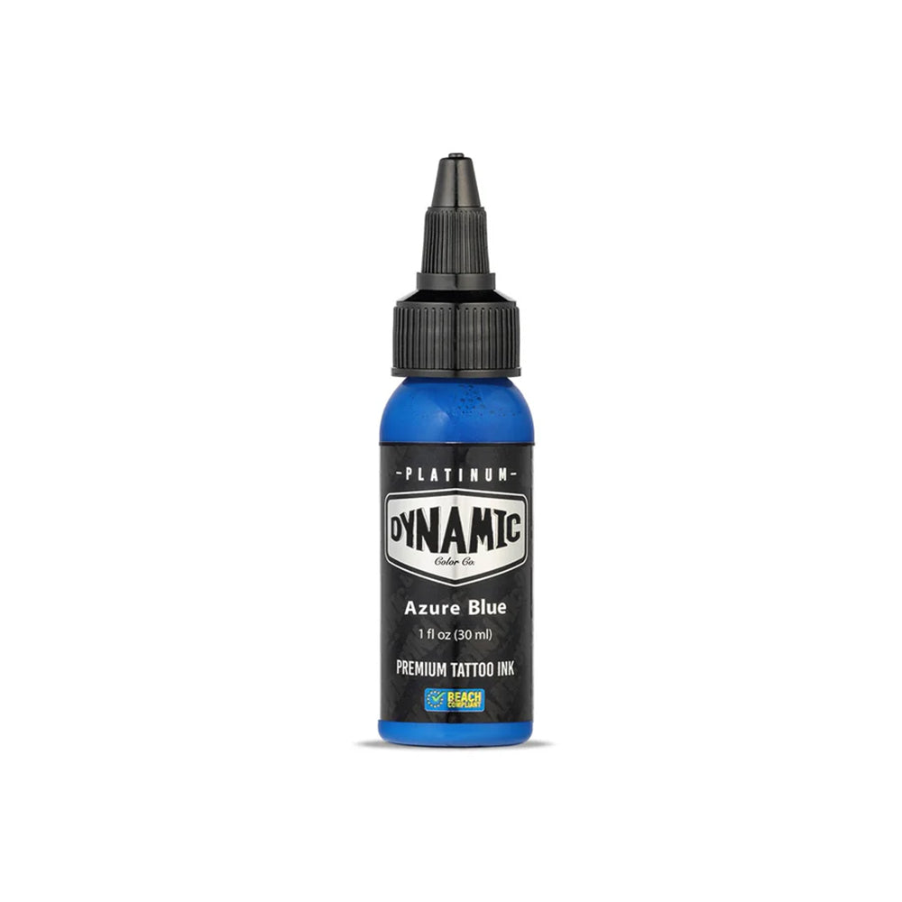 Azure Blue Dynamic Platinum Tattoo Ink - 1oz Bottle