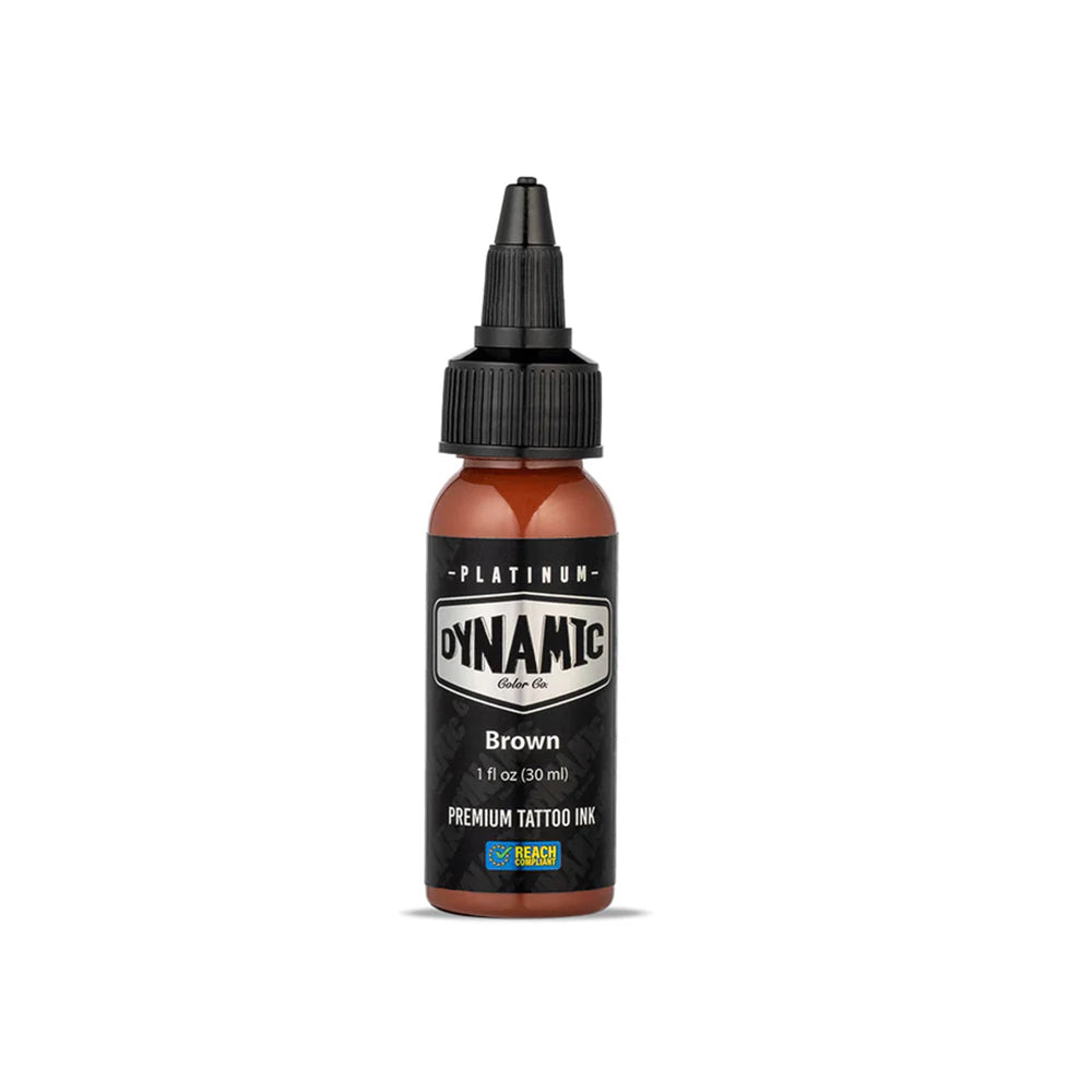 Brown Dynamic Platinum Tattoo Ink - 1oz Bottle