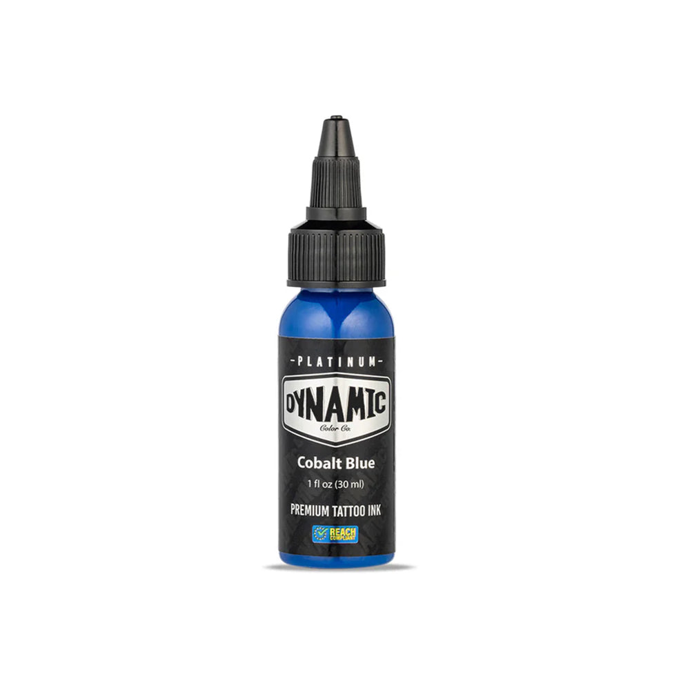 Cobalt Blue Dynamic Platinum Tattoo Ink - 1oz Bottle