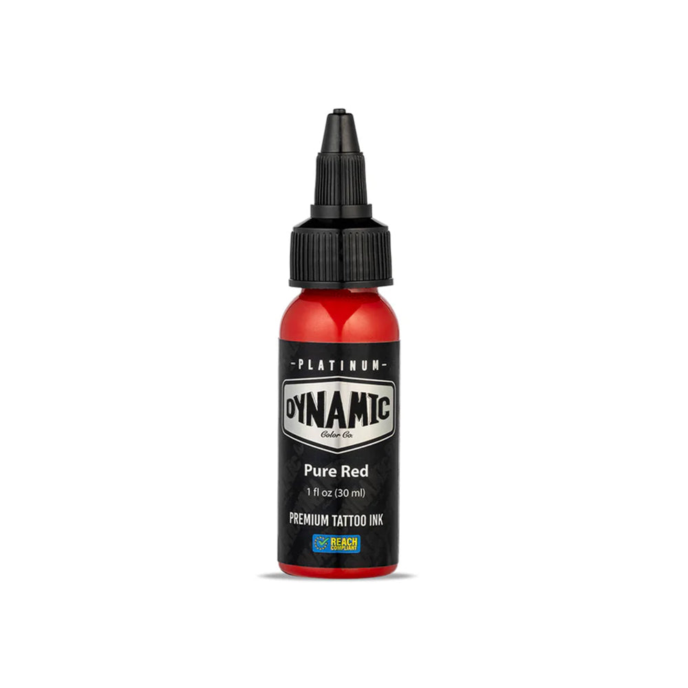 Pure Red Dynamic Platinum Tattoo Ink - 1oz Bottle