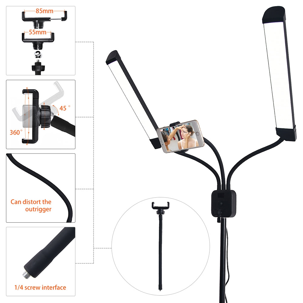 Dual LED light floor lamp