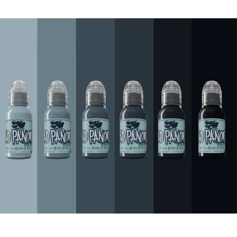 A.D. Pancho Pastel Greys Set — World Famous Tattoo Ink — 1oz