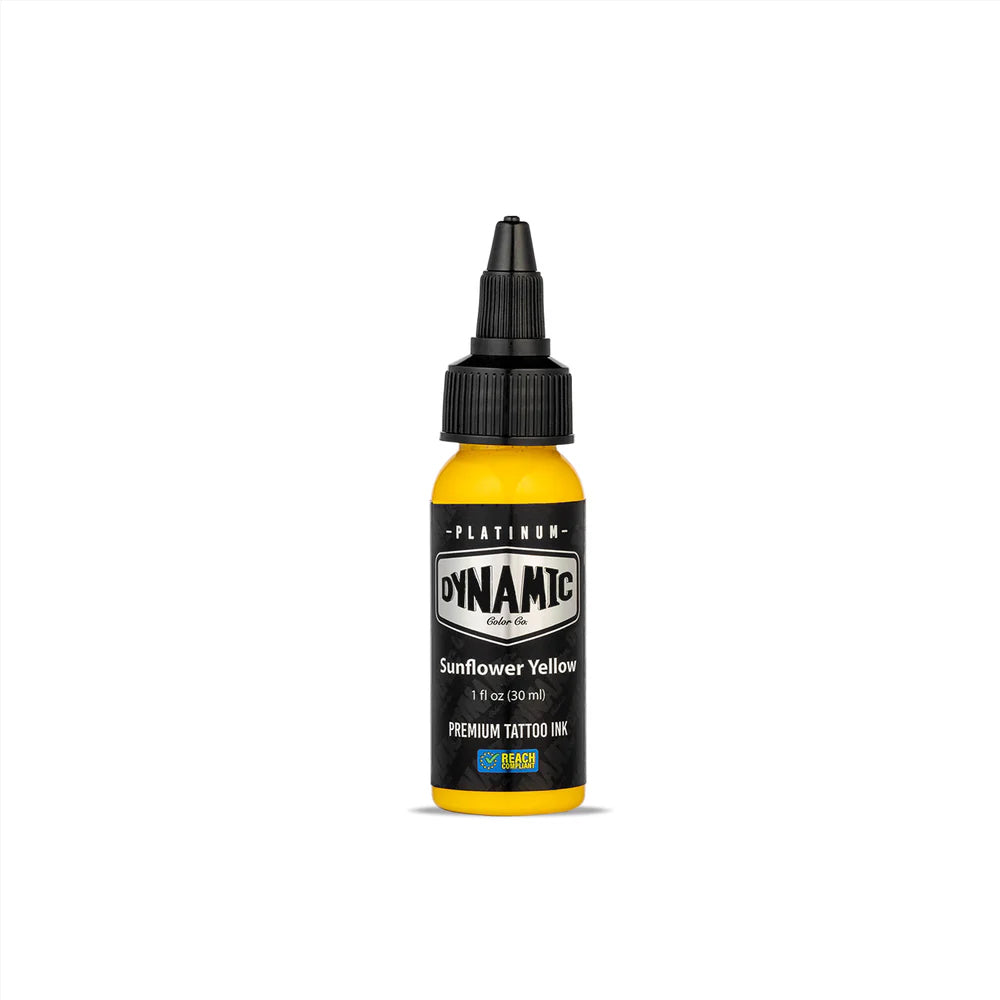 Sunflower Yellow Dynamic Platinum Tattoo Ink - 1oz Bottle
