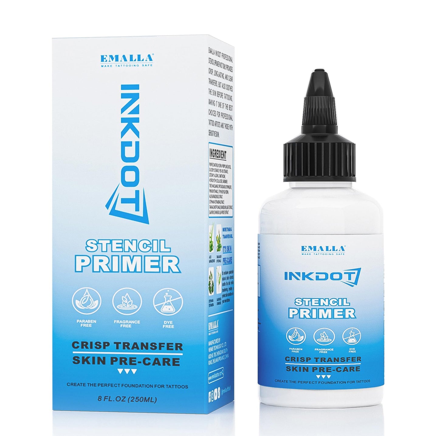 EMALLA INKDOT Stencil Primer – Tattoo Transfer Solution (250ml)